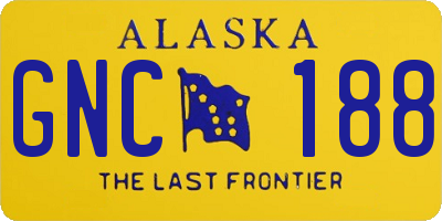 AK license plate GNC188