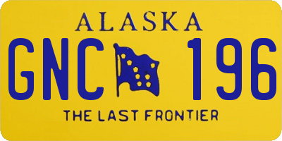 AK license plate GNC196