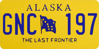 AK license plate GNC197