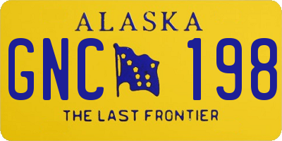 AK license plate GNC198