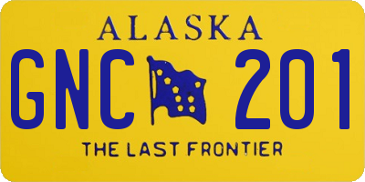 AK license plate GNC201