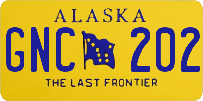 AK license plate GNC202