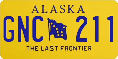 AK license plate GNC211