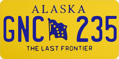 AK license plate GNC235