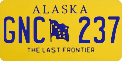 AK license plate GNC237