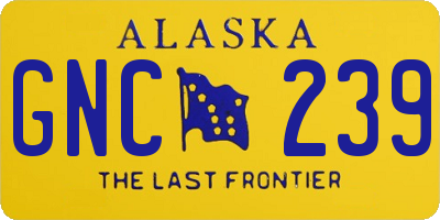 AK license plate GNC239