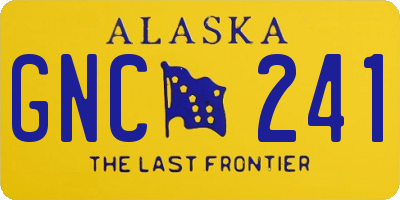 AK license plate GNC241
