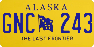 AK license plate GNC243