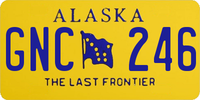 AK license plate GNC246