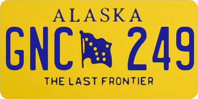 AK license plate GNC249