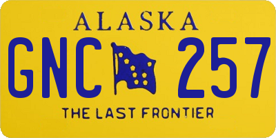 AK license plate GNC257