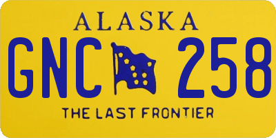 AK license plate GNC258