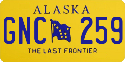 AK license plate GNC259