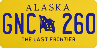 AK license plate GNC260