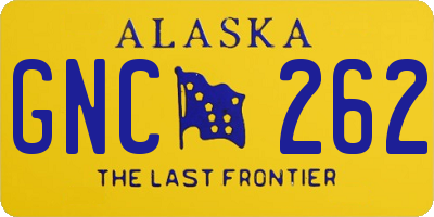 AK license plate GNC262
