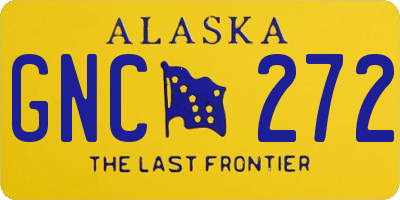 AK license plate GNC272
