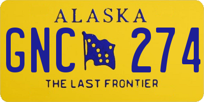 AK license plate GNC274
