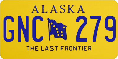 AK license plate GNC279