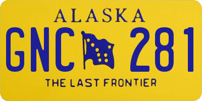 AK license plate GNC281