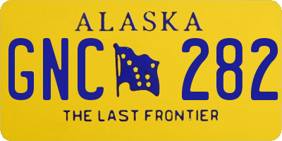 AK license plate GNC282