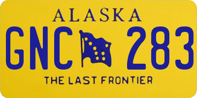 AK license plate GNC283