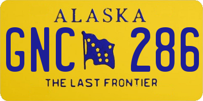 AK license plate GNC286