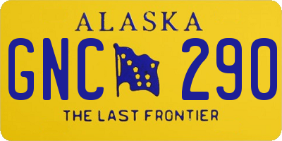 AK license plate GNC290