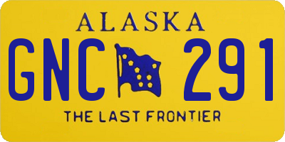 AK license plate GNC291