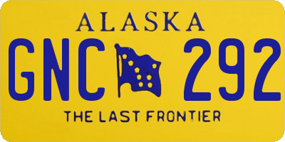 AK license plate GNC292