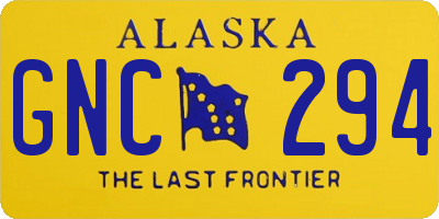 AK license plate GNC294