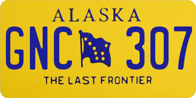 AK license plate GNC307