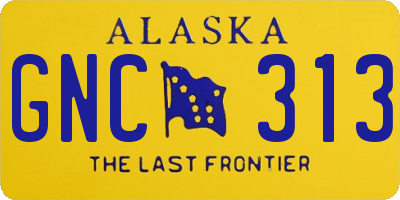 AK license plate GNC313