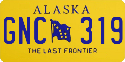 AK license plate GNC319