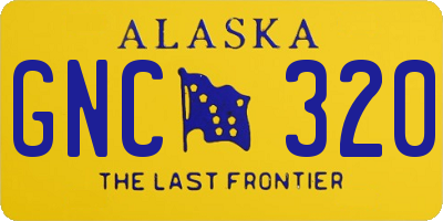 AK license plate GNC320