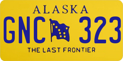 AK license plate GNC323