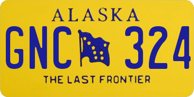 AK license plate GNC324