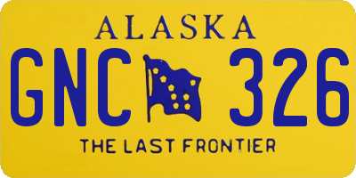 AK license plate GNC326