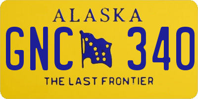 AK license plate GNC340