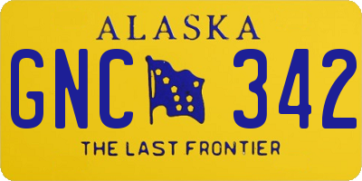 AK license plate GNC342