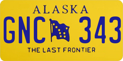 AK license plate GNC343