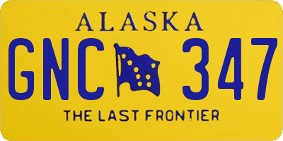 AK license plate GNC347