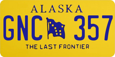 AK license plate GNC357