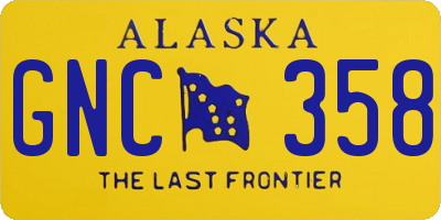 AK license plate GNC358