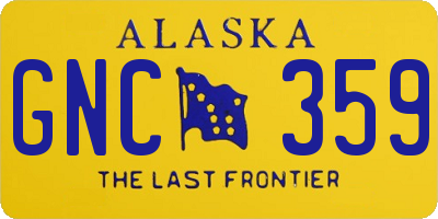 AK license plate GNC359