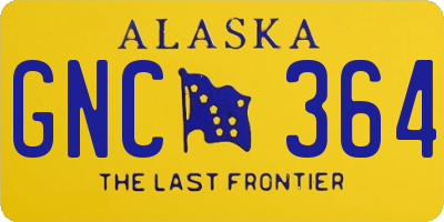 AK license plate GNC364