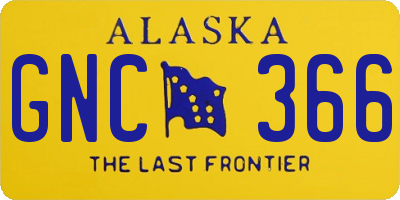 AK license plate GNC366