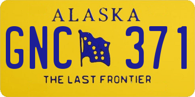 AK license plate GNC371