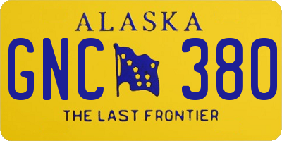 AK license plate GNC380