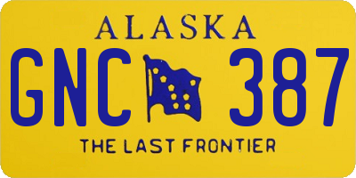 AK license plate GNC387