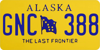 AK license plate GNC388